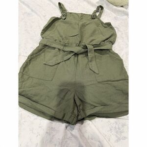 Old Navy Kids XL Green Sleeveless Utility Romper Summer Casual